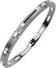 Zancan | Hi-Teck Bracciale in acciaio con pietre nere | EHB439