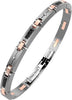 Zancan | Hi-Teck Bracciale in acciaio con pietre nere | EHB445