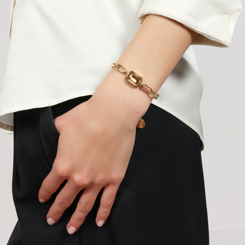 UNOAERRE | Bracciale Joya catena e cristallo giallo | 2822