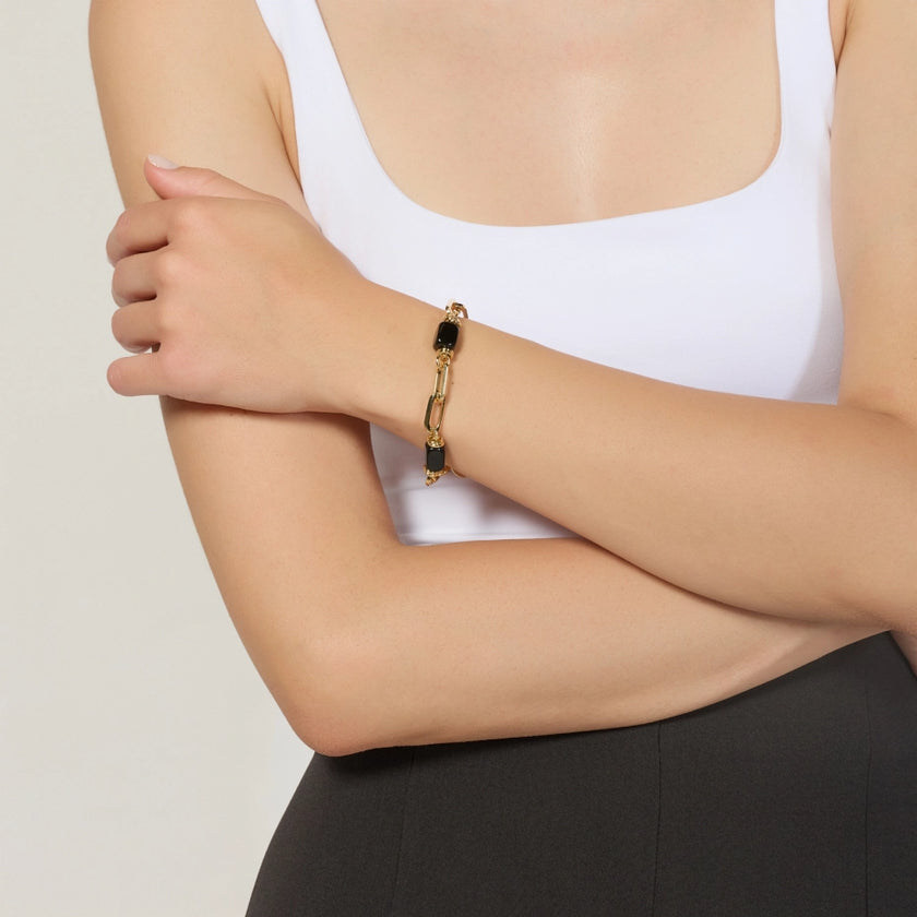 UNOAERRE | Bracciale Joya Dorato con Onice | 2885