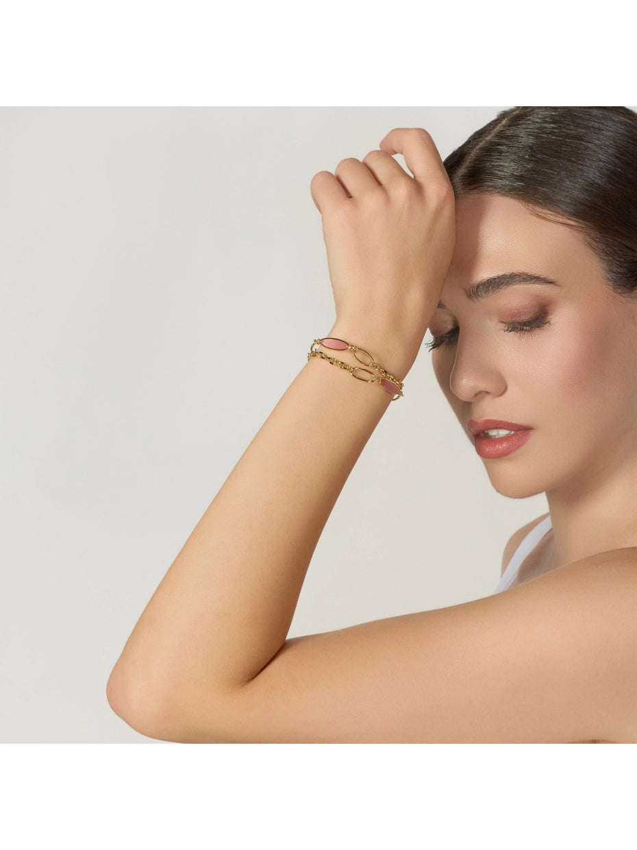 UNOAERRE | Bracciale Joya con Occhio di Gatto Rosa | 2890