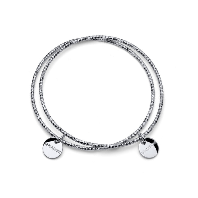 UNOAERRE | Bracciale bangle diamantato argentato | 0955