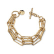 UNOAERRE | Bracciale bicolore con maglia in zirconi | 1647