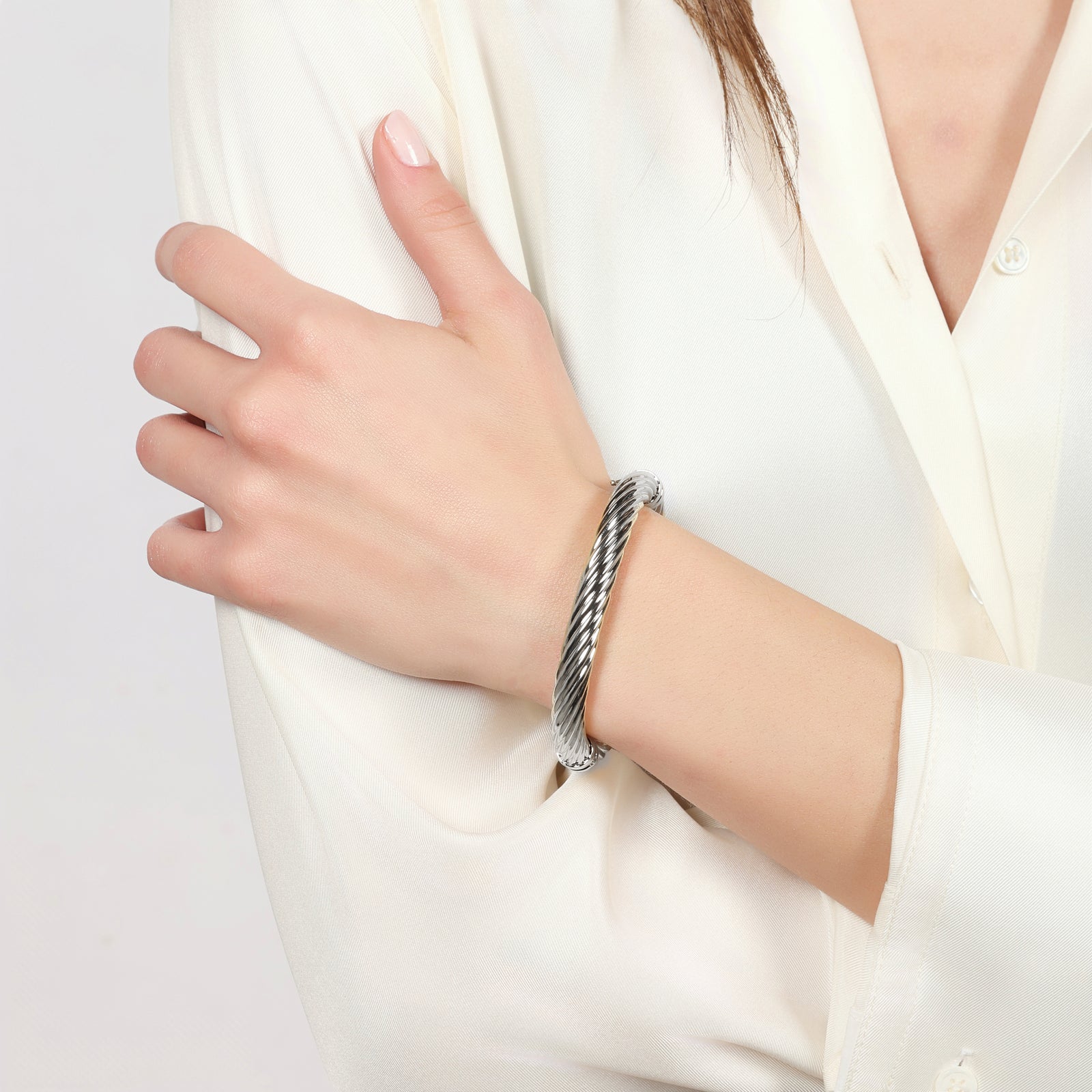 UNOAERRE | Bracciale torchon argentato | 2796