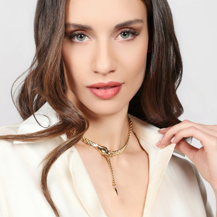 UNOAERRE | Collana con testa di serpente | 2860