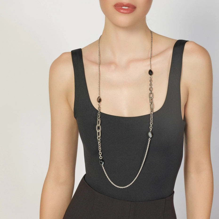 UNOAERRE | Collana Joya Torchon e Agata Striata | 2895