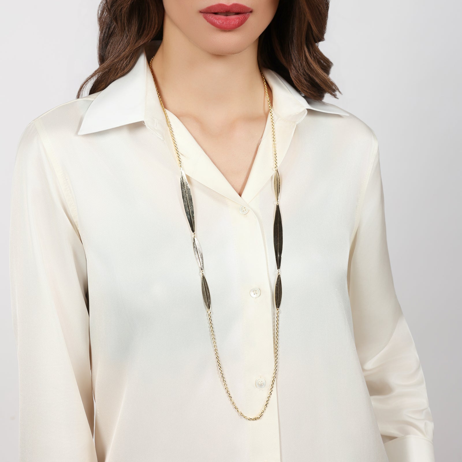 UNOAERRE | Collana lunga foglie | 2804