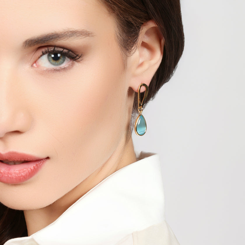 UNOAERRE | Orecchini Joya goccia azzurra | 2841