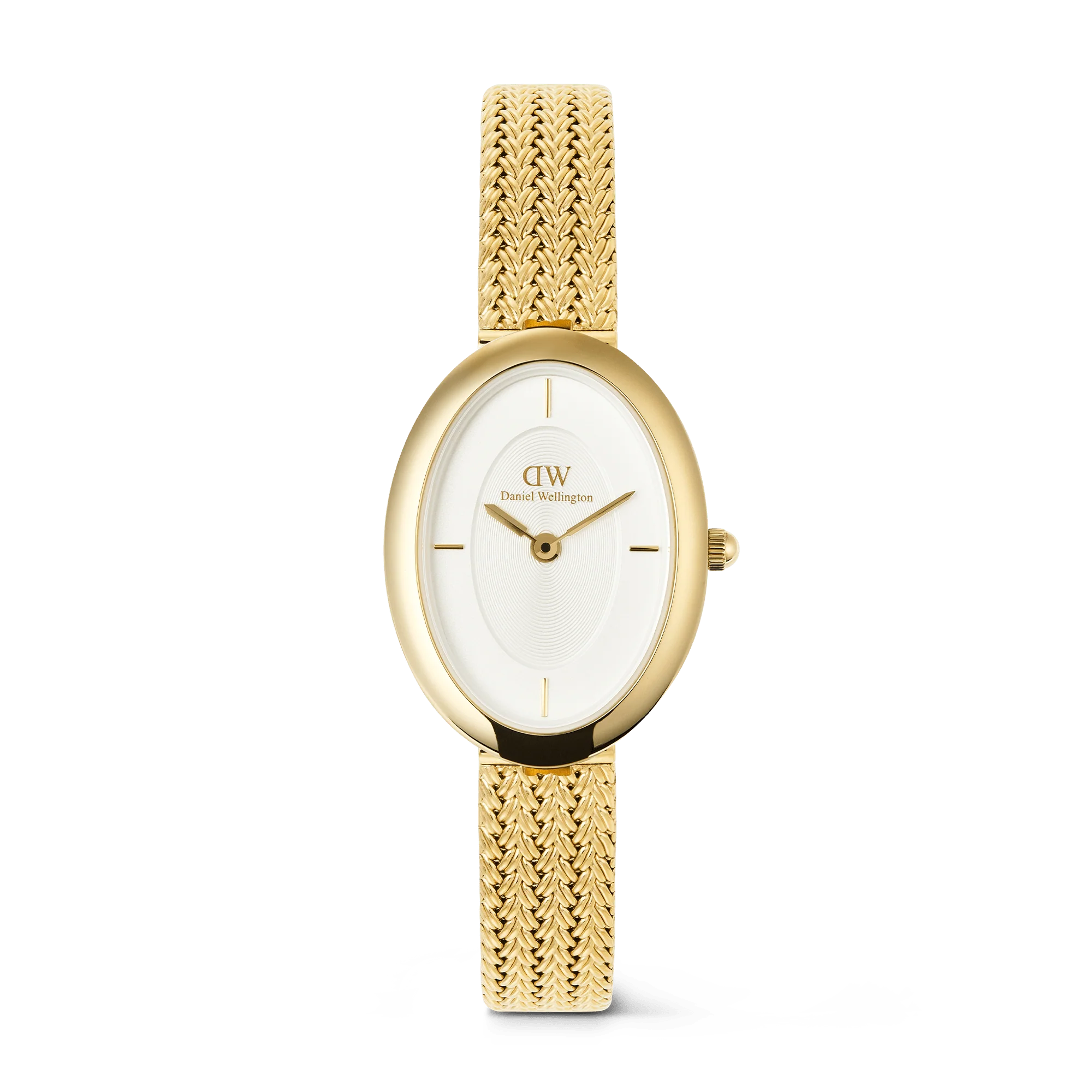 DANIEL WELLINGTON | Juliette Braided Mesh White Sunray Gold 20x26mm | DW00100882
