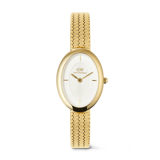 DANIEL WELLINGTON | Juliette Braided Mesh White Sunray Gold 20x26mm | DW00100882