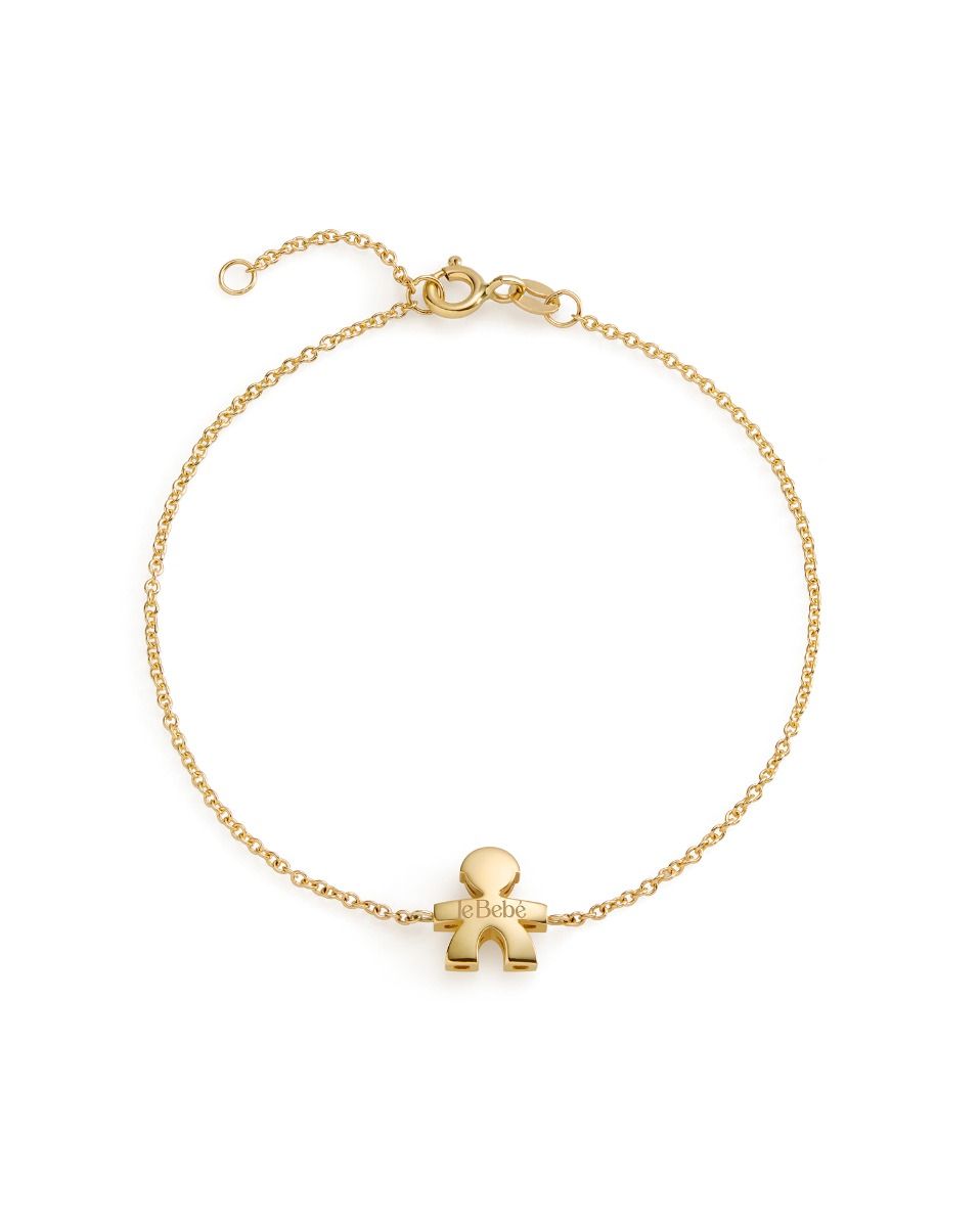 leBebé | Bracciale I Tesorini Big con sagoma bimbo in oro giallo | LBB906