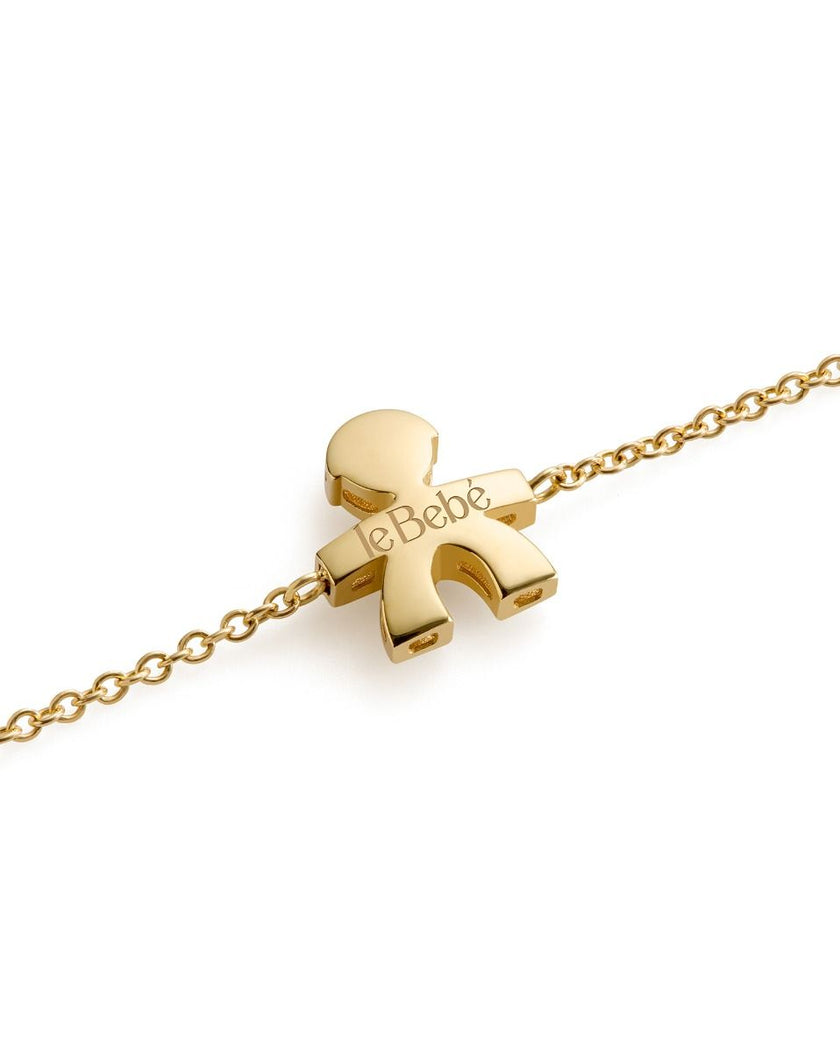 leBebé | Bracciale I Tesorini Big con sagoma bimbo in oro giallo | LBB906