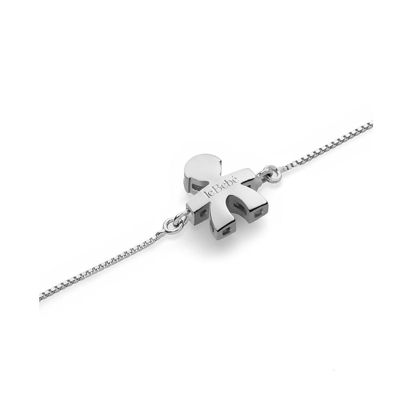 leBebé | Bracciale I Tesorini con sagoma bimbo in oro bianco | LBB932