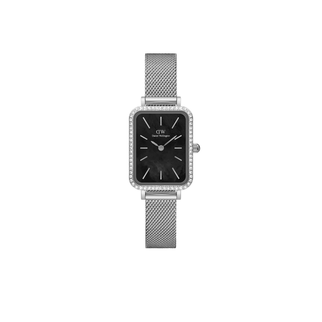 DANIEL WELLINGTON | Quadro Lumine Bezel Sterling Black MOP 20x26mm | DW00100667