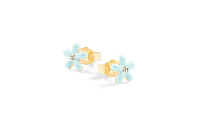 NANAN | Orecchini Margherite Azzurre Argento | NAN0496