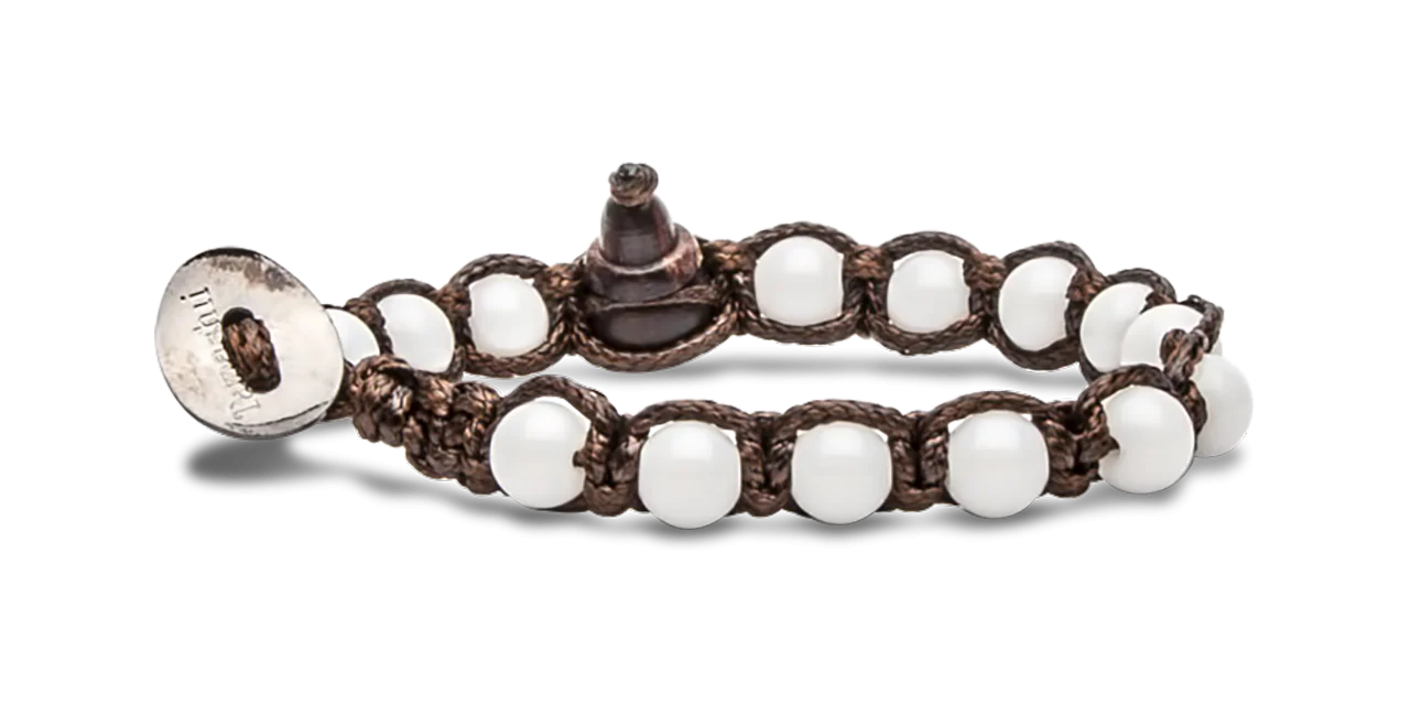 Tamashii® | Bracciale Classico (6mm) Agata Bianca | BHS601-14