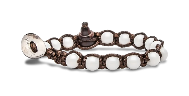 Tamashii® | Bracciale Classico (6mm) Agata Bianca | BHS601-14