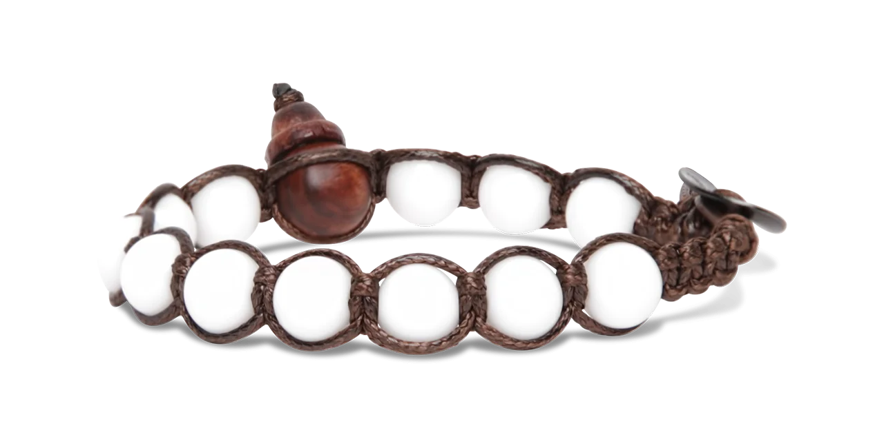 Tamashii® | Bracciale Classico (8mm) Agata Bianca | BHS900-14