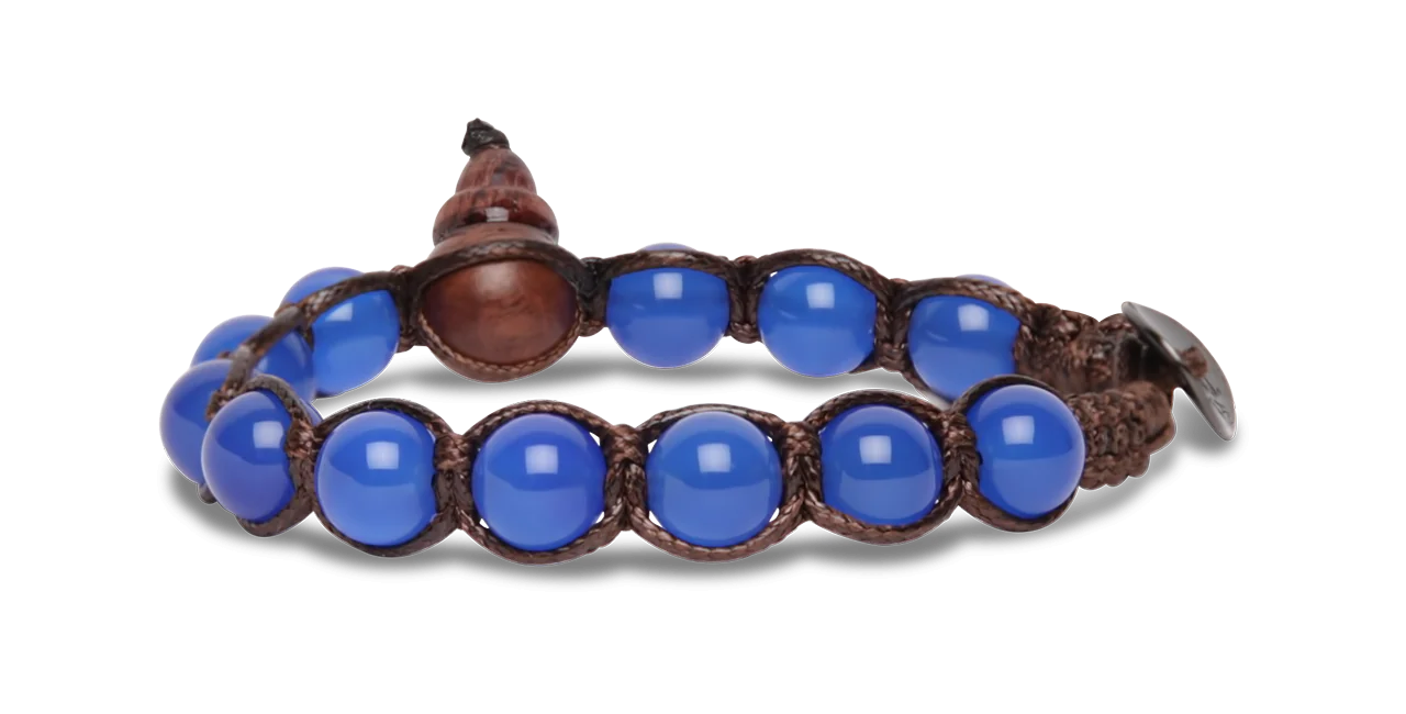 Tamashii® | Bracciale Classico (8mm) Agata Blu | BHS900-18