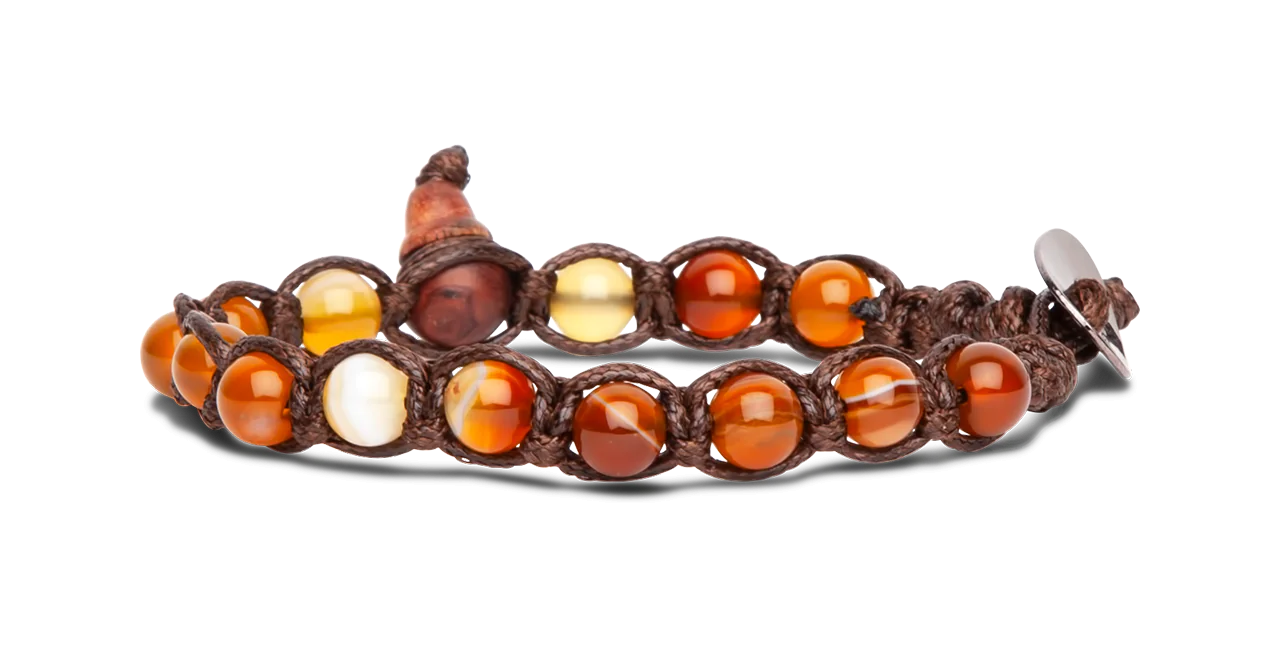 Tamashii® | Bracciale Classico (6mm) Agata Gialla Striata | BHS601-155