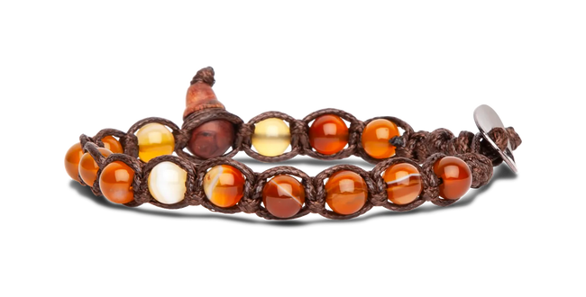 Tamashii® | Bracciale Classico (6mm) Agata Gialla Striata | BHS601-155