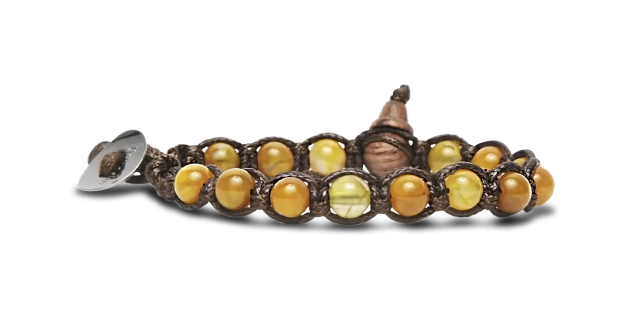Tamashii® | Bracciale Classico (6mm) Agata Giallo Scuro | BHS601-212