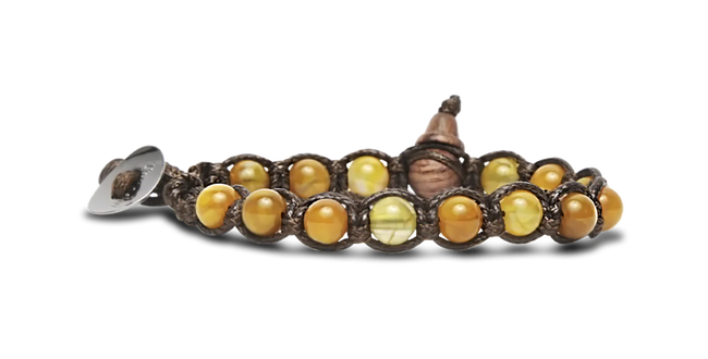 Tamashii® | Bracciale Classico (6mm) Agata Giallo Scuro | BHS601-212
