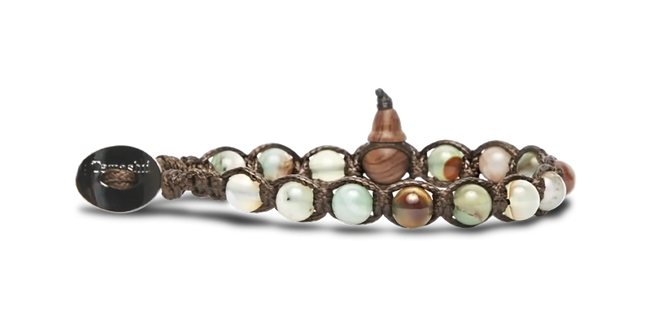 Tamashii® | Bracciale Classico (6mm) Agata Muschiata Striata | BHS601-162