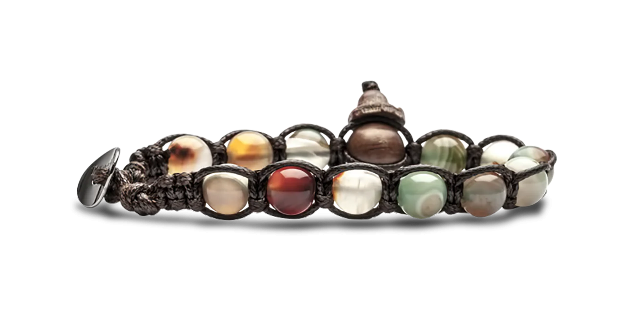 Tamashii® | Bracciale Classico (8mm) Agata Muschiata Striata | BHS900-162