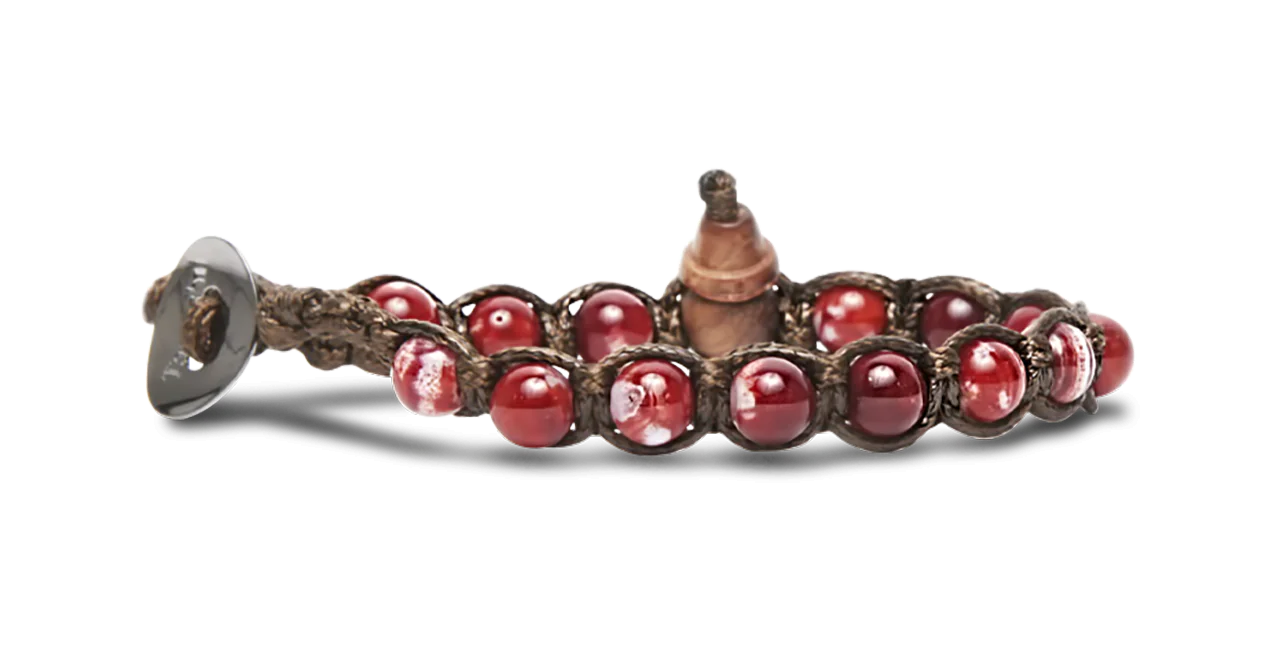 Tamashii® | Bracciale Classico (6mm) Agata Rosso Scuro | BHS601-213