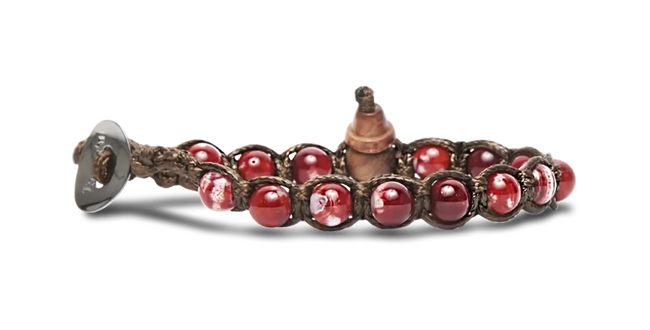 Tamashii® | Bracciale Classico (6mm) Agata Rosso Scuro | BHS601-213