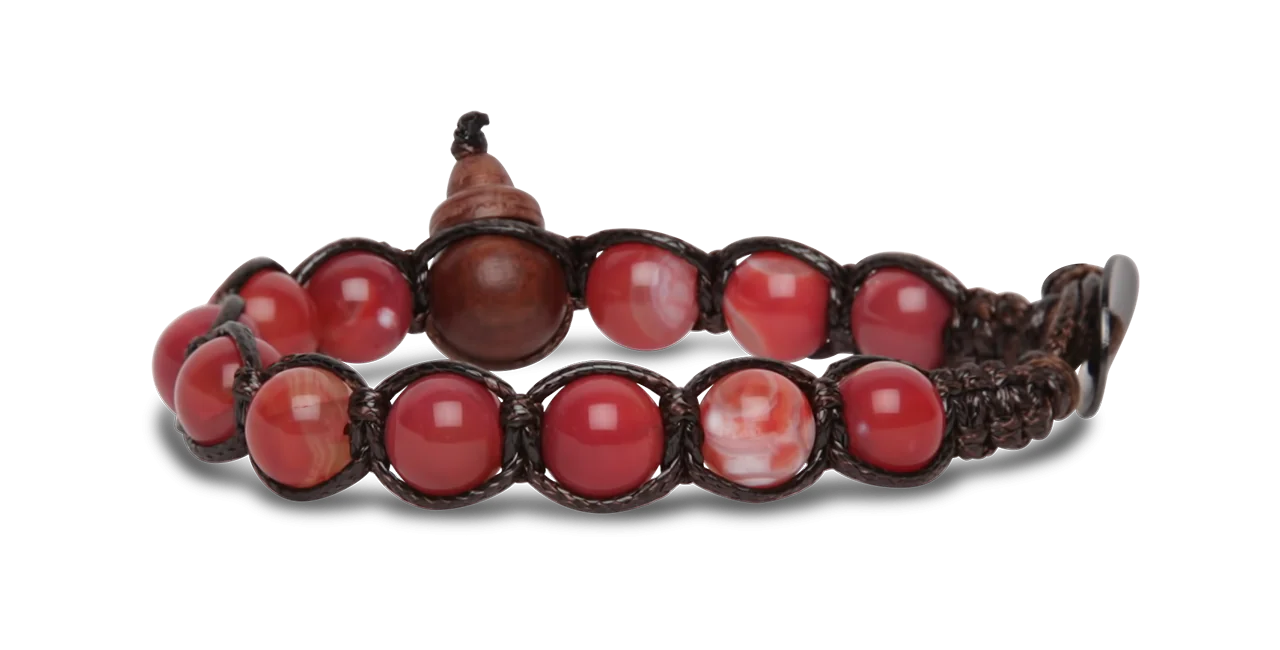 Tamashii® | Bracciale Classico (8mm) Agata Rosso Scuro | BHS900-213
