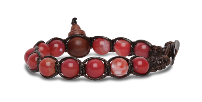 Tamashii® | Bracciale Classico (8mm) Agata Rosso Scuro | BHS900-213