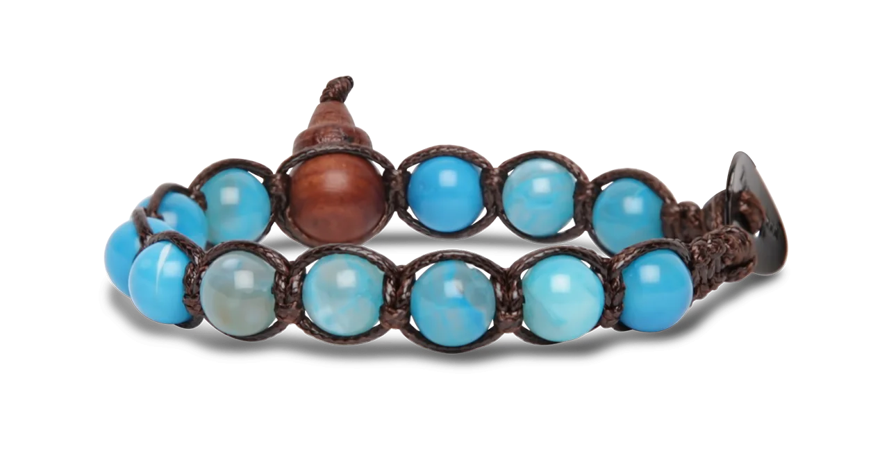 Tamashii® | Bracciale Classico (8mm) Agata Tibet Sky | BHS900-210
