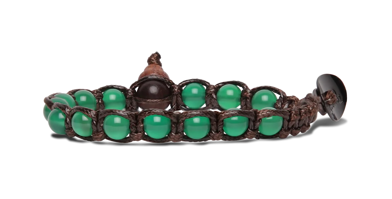 Tamashii® | Bracciale Classico (6mm) Agata Verde | BHS601-12