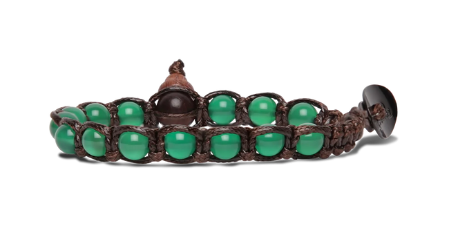 Tamashii® | Bracciale Classico (6mm) Agata Verde | BHS601-12