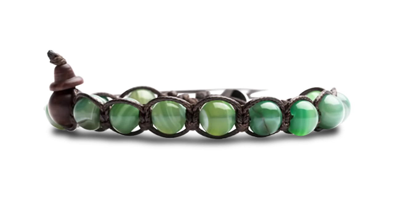 Tamashii® | Bracciale Classico (8mm) Agata Verde Striata | BHS900-140