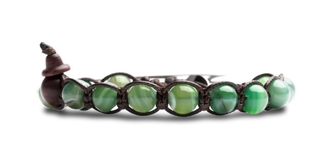 Tamashii® | Bracciale Classico (8mm) Agata Verde Striata | BHS900-140