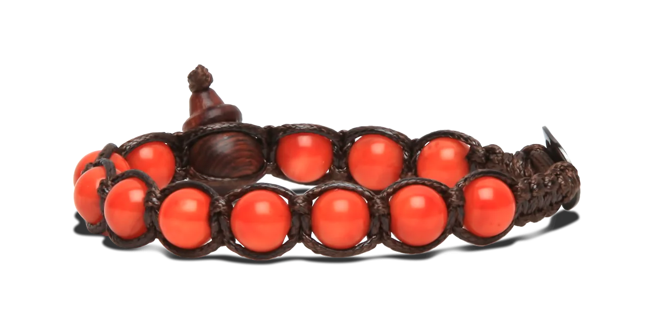 Tamashii® | Bracciale Classico (8mm) Corallo Bamboo | BHS900-315