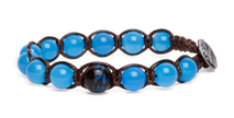 Tamashii® | Bracciale Cinque elementi Agata Blu - Spazio (8mm) | BHS906-18