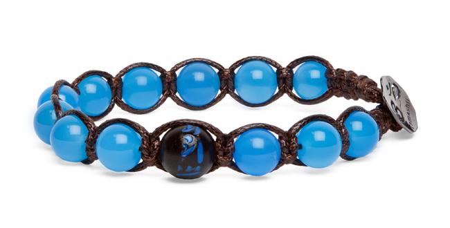 Tamashii® | Bracciale Cinque elementi Agata Blu - Spazio (8mm) | BHS906-18