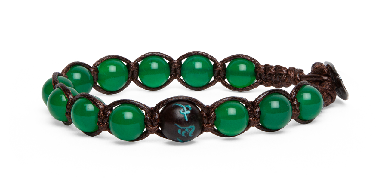 Tamashii® | Bracciale Cinque elementi Agata Verde - Aria (8mm) | BHS906-12