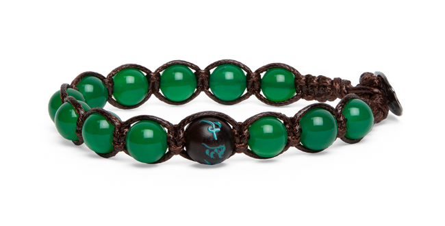 Tamashii® | Bracciale Cinque elementi Agata Verde - Aria (8mm) | BHS906-12