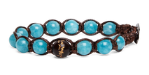 Tamashii® | Bracciale Cinque elementi Giada Sky blu - Terra (8mm) | BHS906-196