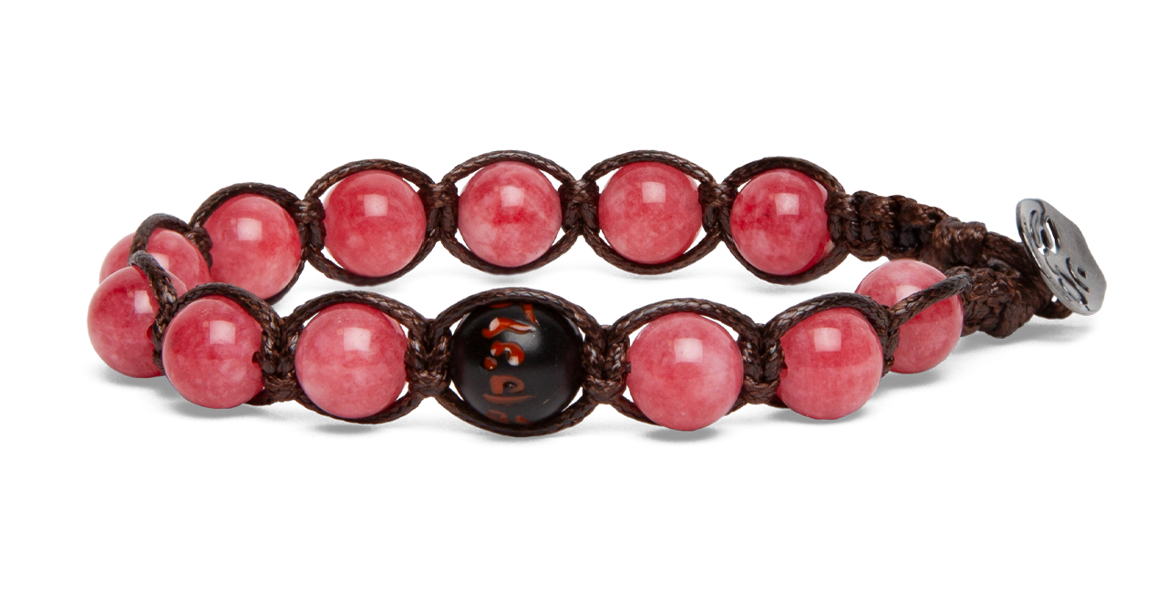 Tamashii® | Bracciale Cinque elementi Giada watermelon - Fuoco (8mm) | BHS906-198