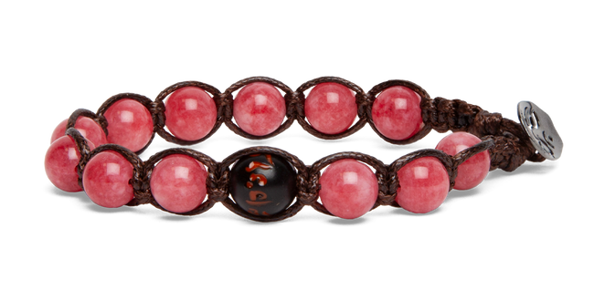 Tamashii® | Bracciale Cinque elementi Giada watermelon - Fuoco (8mm) | BHS906-198