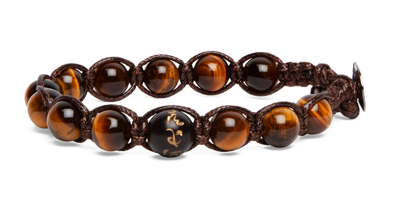 Tamashii® | Bracciale Cinque elementi occhio di tigre marrone - terra (8mm) | BHS906-214