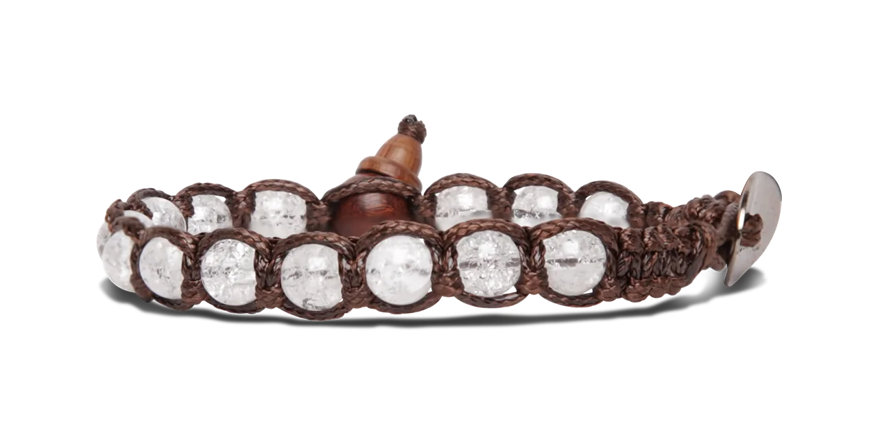 Tamashii® | Bracciale Classico (6mm) Cristallo di Rocca Cracked | BHS601-208