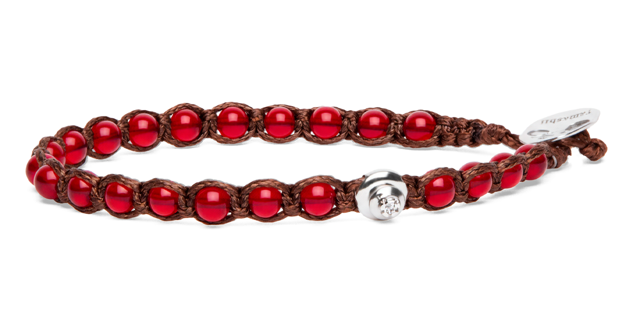 Tamashii® | Bracciale Essenza Agata rosso passione (4mm) | BHS907-124