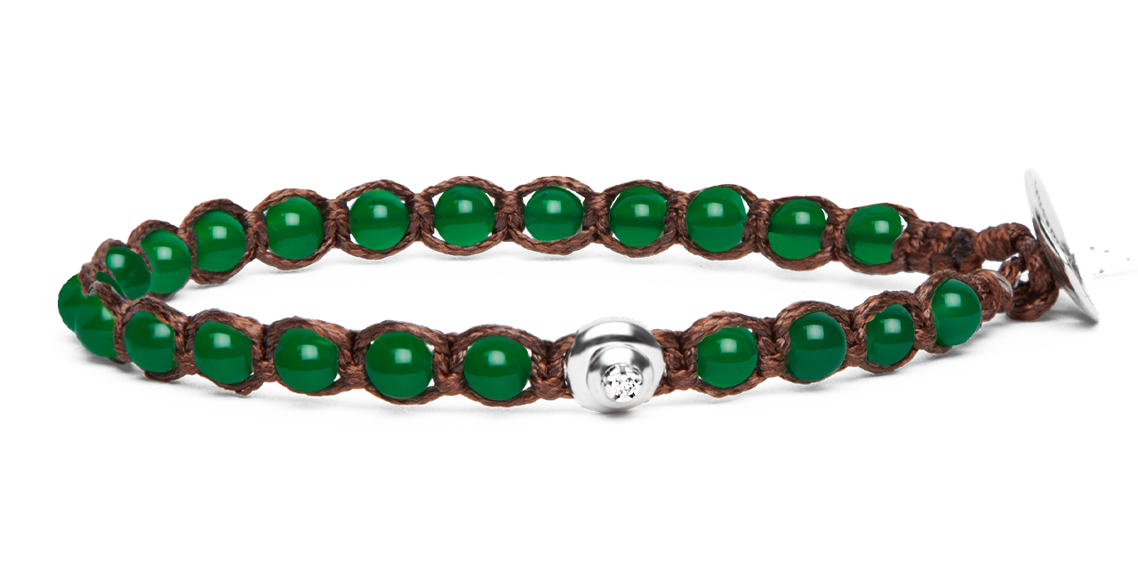 Tamashii® | Bracciale Essenza Agata Verde (4mm) | BHS907-12